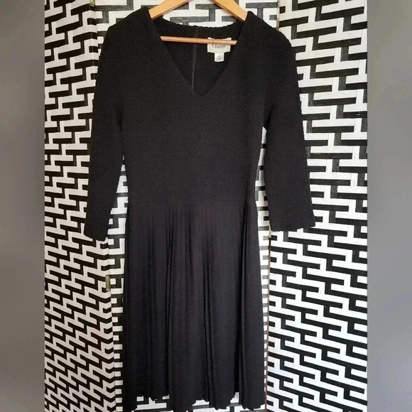 Ganni Fulton Pleated Black Dress Size XS - Picture 2 of 15